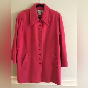 Carlisle melon cashmere and wool blend swing coat/jacket (3/4 length) Size 10